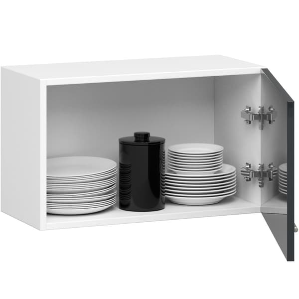 Skab OLIWIA W60OK HVID / GRAFIT GLANSET