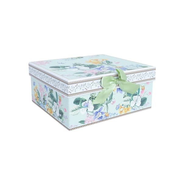 Krus MIA FLORA H10,5cm 300ml med sil i gaveeske