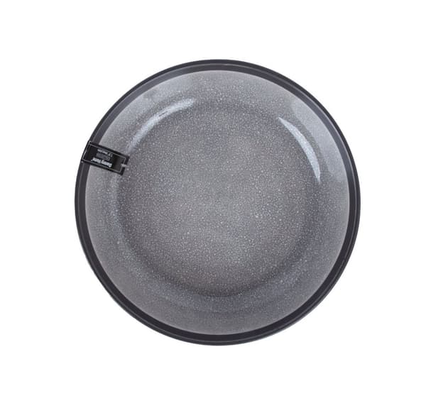 Plade RITA D19xH5cm, sort/grå