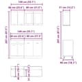 Miniatyrbilde 8 av 11: vidaXL Kjøkkenskapssett 4 deler artisan eik konstruert tre
