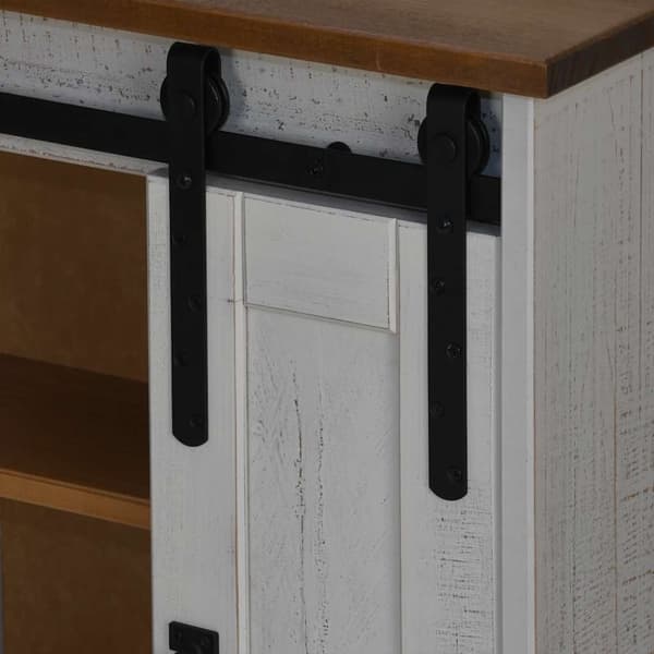 vidaXL Hengeskap HALDEN med 2 skyvedører hvit 75x22,5x70 cm furu