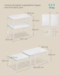Miniatyrbillede 3 af 7: Kitchen Board Set-set med 4-med metalramme-wolkwit snehvid