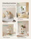 Miniatyrbillede 5 af 7: Kitchen Board Set-set med 4-med metalramme-wolkwit snehvid