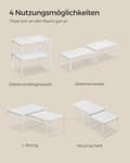 Miniatyrbillede 6 af 7: Kitchen Board Set-set med 4-med metalramme-wolkwit snehvid
