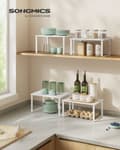 Miniatyrbillede 2 af 7: Kitchen Board Set-set med 4-med metalramme-wolkwit snehvid