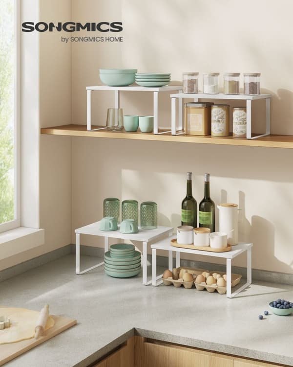Kitchen Board Set-set med 4-med metalramme-wolkwit snehvid
