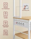 Miniatyrbillede 4 af 6: Kitchenplank 40 x 80 x 180,4 cm guld eg-sky hvid