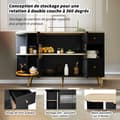Miniatyrbild 4 av 6: Buffé Matrum Lounge Förvaringsmöbel med glidande glasdörrar och LED-belysning Svart