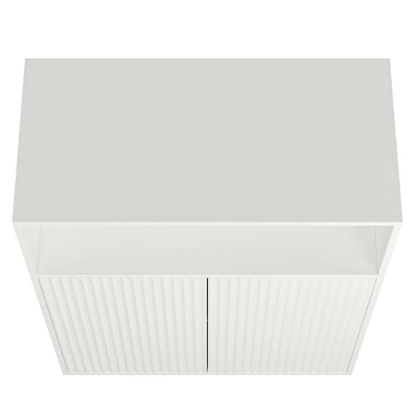 Buffé med magneter, fristående trämöbel Vit, 140 x 35 x 90 cm