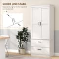 Pikkukuva 7 / 11: Rootzin vapaasti seisova keittiökaappi - ruokakomerovarasto - olohuoneen kaappi - säädettävät hyllyt - 75W x 39d x 178h cm