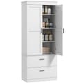Pikkukuva 10 / 11: Rootzin vapaasti seisova keittiökaappi - ruokakomerovarasto - olohuoneen kaappi - säädettävät hyllyt - 75W x 39d x 178h cm