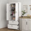 Pikkukuva 2 / 11: Rootzin vapaasti seisova keittiökaappi - ruokakomerovarasto - olohuoneen kaappi - säädettävät hyllyt - 75W x 39d x 178h cm