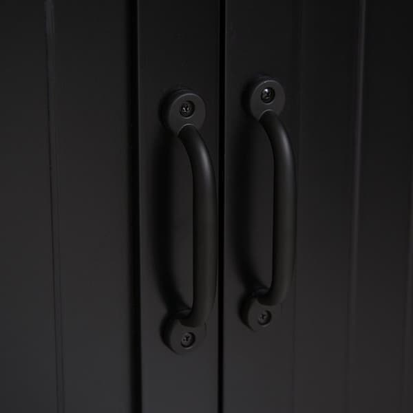 Rootz Kitchen Buffet - Contemporary Cabinet - Black Storage Unit - Modern Elegance - 60L X 30W X 123H CM