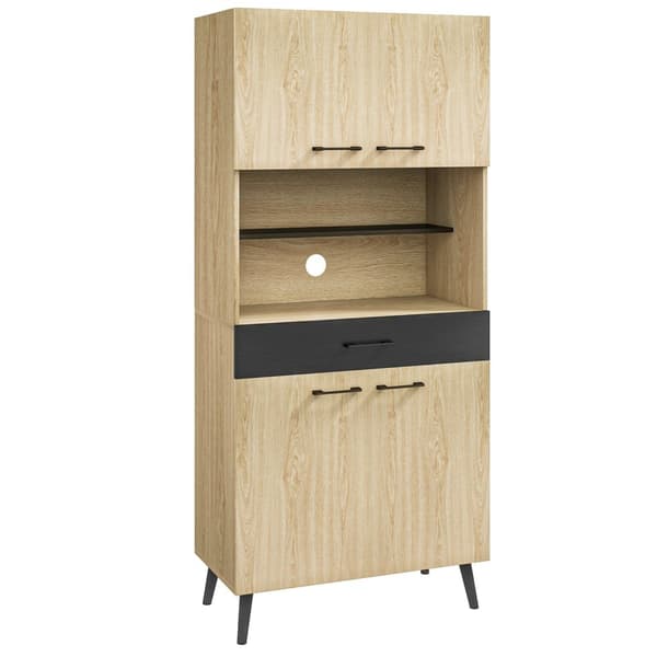Rootz Kitchen Cabinet - Buffetskab - Opbevaringsenhed - Justerbare hylder - 80W x 40d x 178H cm