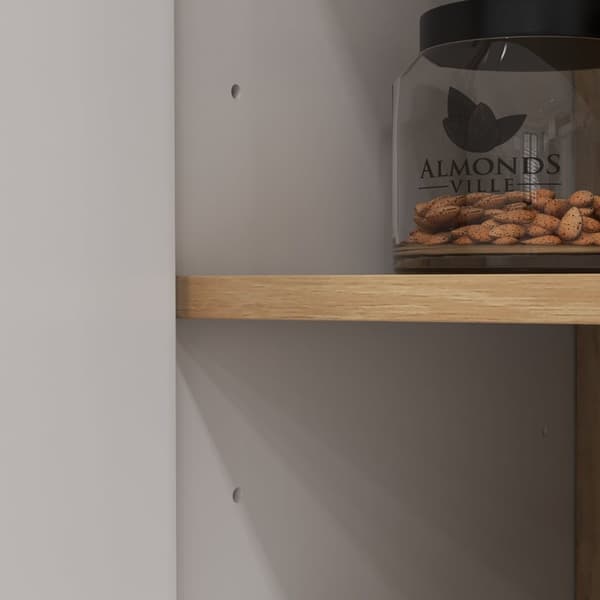 Rootz Kitchen Buffet -kaappi - säilytyskaappi - Keittiön sivupöytä - Korkeuden säädettävät hyllyt - 80w x 40d x 178h cm