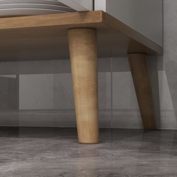 Rootz Kitchen Buffet -kaappi - säilytyskaappi - Keittiön sivupöytä - Korkeuden säädettävät hyllyt - 80w x 40d x 178h cm