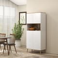 Pikkukuva 2 / 7: Rootz Kitchen Buffet -kaappi - säilytyskaappi - Keittiön sivupöytä - Korkeuden säädettävät hyllyt - 80w x 40d x 178h cm
