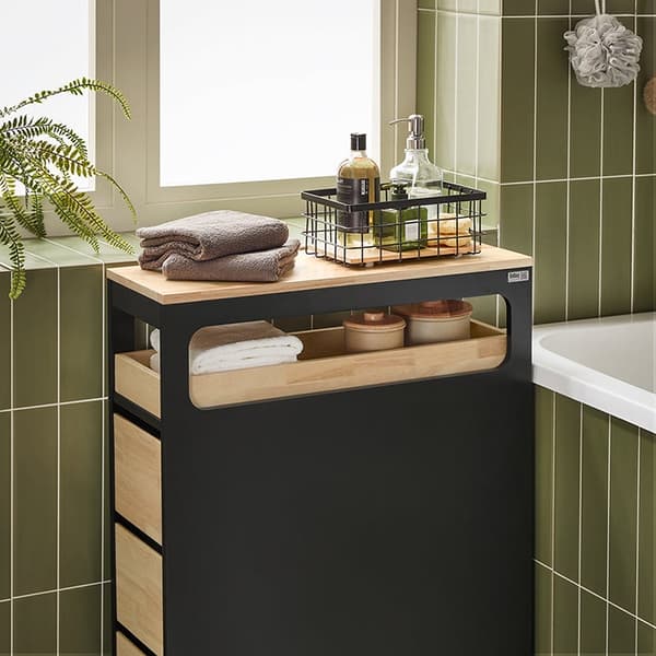 Rootz Rolling Storage Cart - Mobile Storage -järjestäjä - kapea avaruuskärry - monipuolinen tallennustila - 24 cm x 82 cm x 65cm