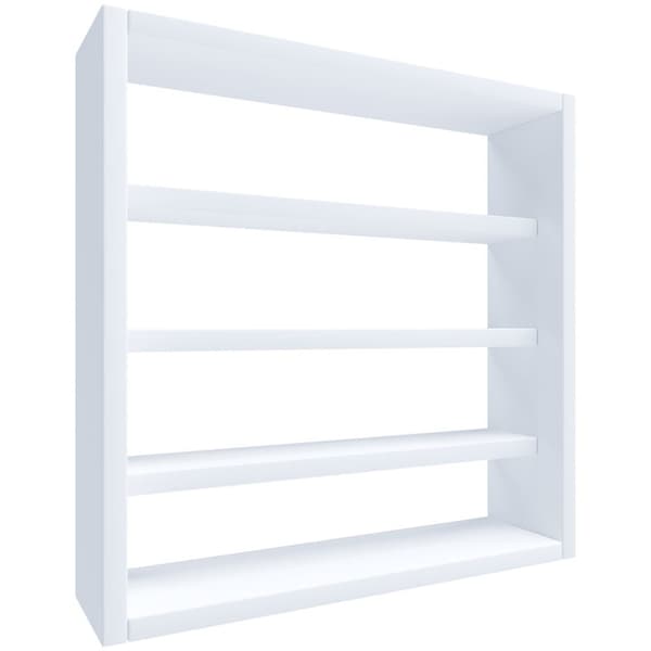 Esaldi hyllor kök 40 cm 4 hyllor vit.