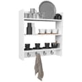 Miniatyrbild 2 av 3: Esilo hyllor kök 60 cm 3 hyllor, 4 krokar vit.
