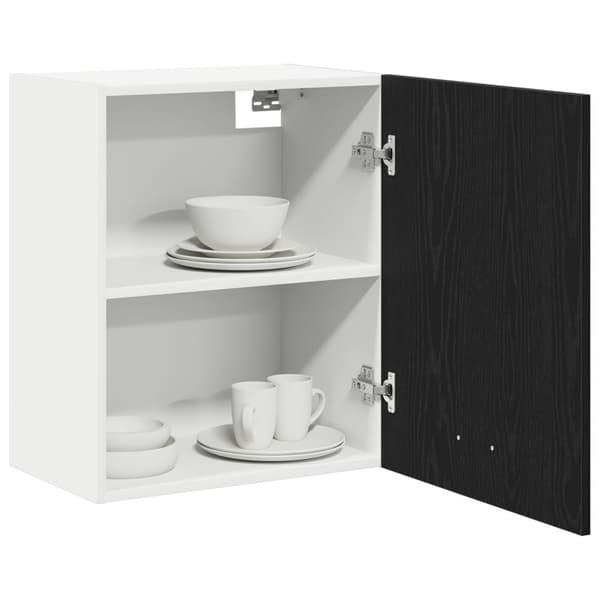 vidaXL Riippukaapit - 2 pakkausta - Musta tammi, 100x31x60 cm - Valmistettu teknisestä puusta