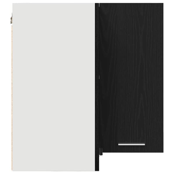 vidaXL Køkkenskab Sort eg Konstrueret træ 57 x 57 x 60 cm 2 Døre
