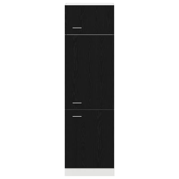 vidaXL Køkken Skab Sort eg Konstrueret træ 60 x 31 x 207 cm Døre