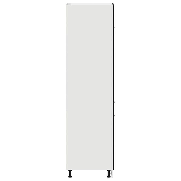 vidaXL Køkken Skab Sort eg Konstrueret træ 60 x 31 x 207 cm Døre
