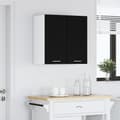 Miniatyrbillede 5 af 11: vidaXL Køkkenskab Sort egetræ Konstrueret træ 60 x 31 x 60 cm Døre
