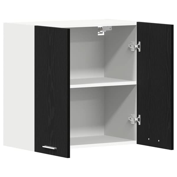 vidaXL Køkkenskab Sort egetræ Konstrueret træ 60 x 31 x 60 cm Døre
