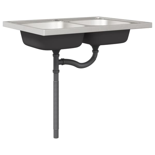 vidaXL Sæt af 2 Sort Træ 80x46x81.5 cm Justerbare fødder