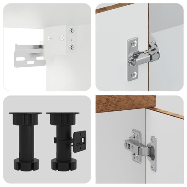 vidaXL Kökskåp Set av 2 Gammalt trä Konstruerat trä 80 x 46 x 81.5 cm