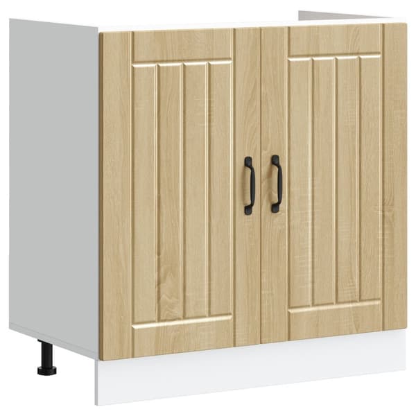 vidaXL Set med 2 Sonoma ek Konstruerat trä 80 x 46 x 81.5 cm