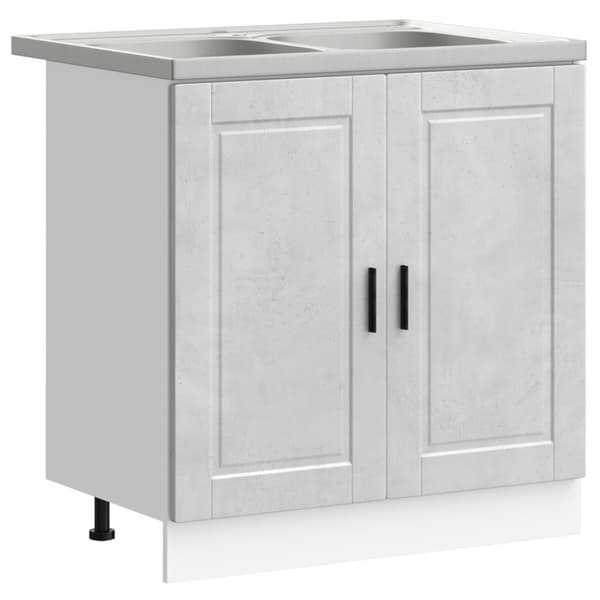 vidaXL Sæt af 2 Beton grå Konstrueret træ 80x46x81.5 cm