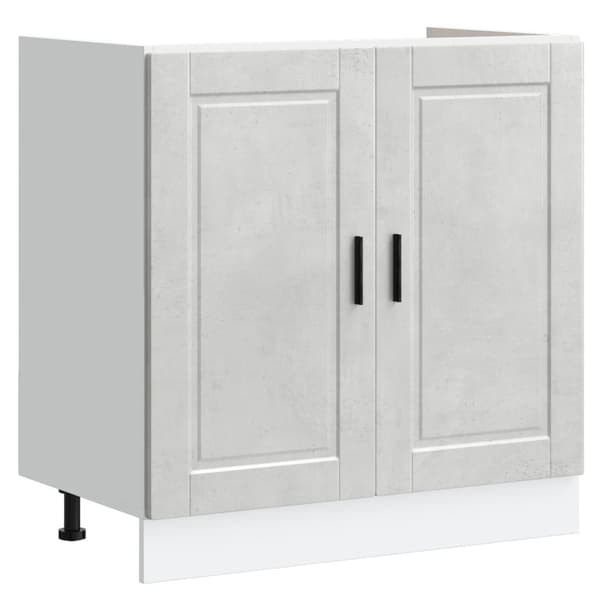 vidaXL Set om 2 Betonggrå Konstruerat trä 80x46x81.5 cm