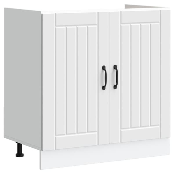 vidaXL Sæt af 2 Hvid Konstrueret træ 80x46x81,5 cm