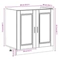 Miniatyrbild 11 av 11: vidaXL Set om 2 Vit Konstruerat trä 80x46x81.5 cm