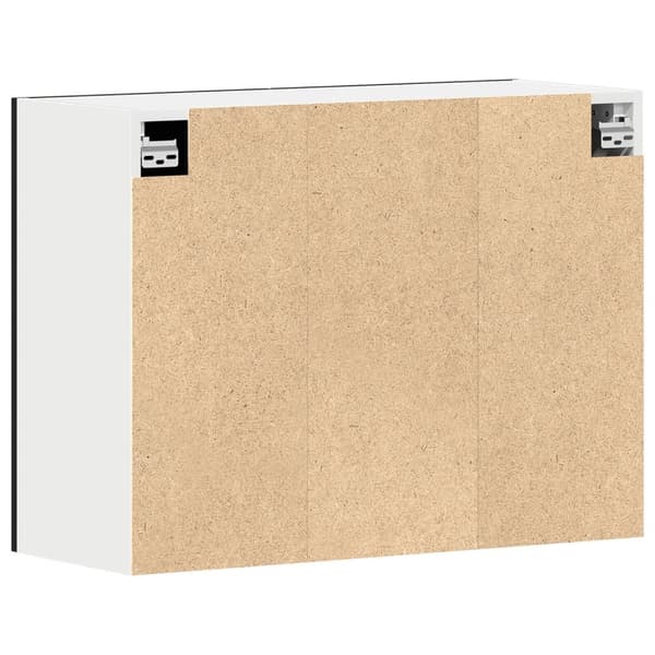 vidaXL Musta Tammi Riippukaappi - 80x31x60 cm - Valmistettu Teknisestä Puusta