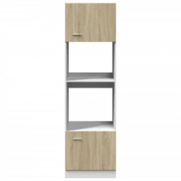 vidaXL skab til mikroovn 60x57x207 cm konstrueret træ sonoma-eg