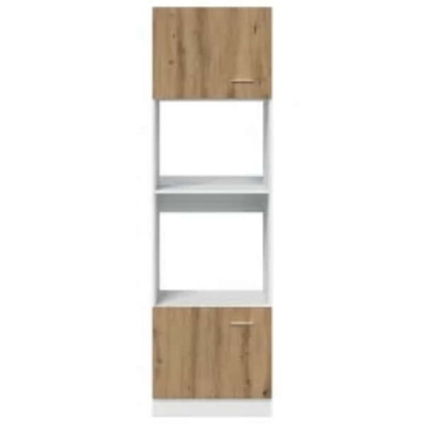 vidaXL Skap for mikrobølgeovn "Lyon" artisan eik 60x57x207 cm