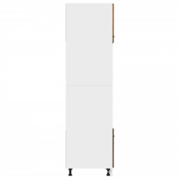 vidaXL Skåp för mikrovågsugn rökfärgad ek 60x57x207 cm konstruerat trä