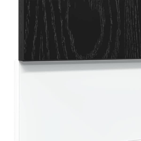 vidaXL låge til opvaskemaskine 60x1,5x67 cm konstrueret træ sort-eg