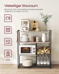 Miniatyrbillede 4 af 8: Standhylde, VASAGLE, 80x35x95 cm, Sort