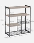 Miniatyrbillede 6 af 8: Standhylde, VASAGLE, 80x35x95 cm, Sort