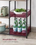 Miniatyrbillede 7 af 8: Standhylde, VASAGLE, 80x35x95 cm, Sort