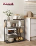 Miniatyrbillede 2 af 8: Standhylde, VASAGLE, 80x35x95 cm, Sort