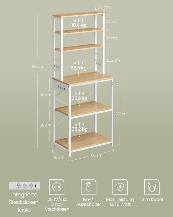 Köksbräda med uttag - Goudeiken och Wolkenwit - Smart Design