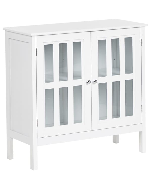 Kommode Hvid Blank MDF med Sort Mat og Guld Metalben 120 x 40 x 82 cm 2 Låger Opbevaring Moderne Stil Minimalistisk Indgraveret Mønster Dekor