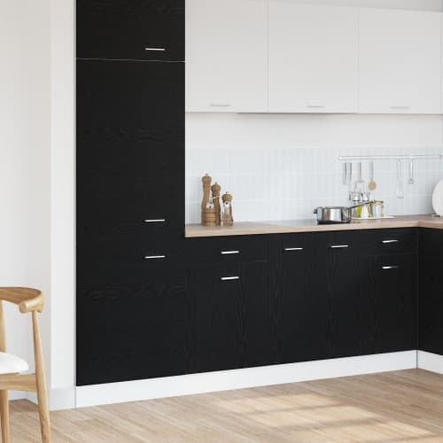 Svart Ek Lådskåp - 50x46x81.5 cm, Tillverkat av Konstruerat trä