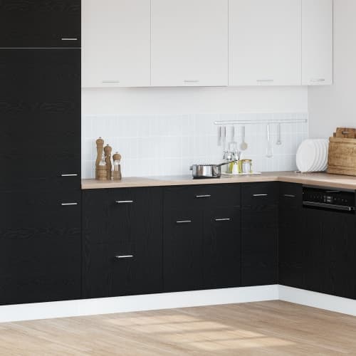 Svart Ek Lådans Botten Skåp - 60x46x81.5 cm Tillverkat av Konstruerat Trä